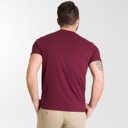 Burgundy Crew Neck Tee