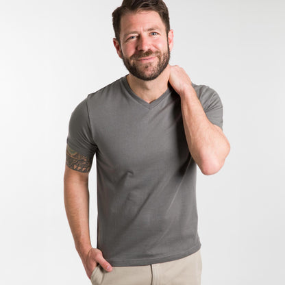 Grey V-Neck Tee