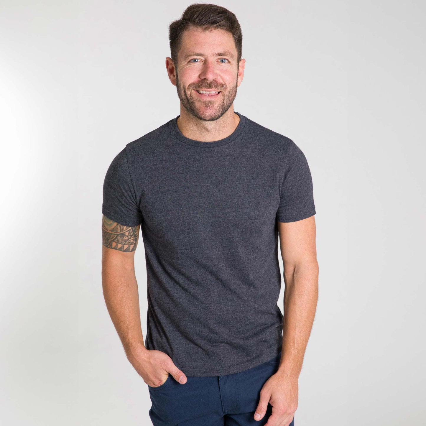 Heather Charcoal Crew Neck Tee