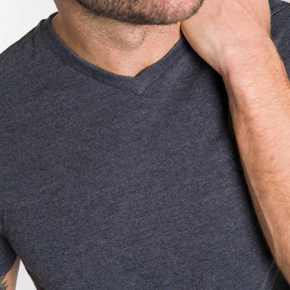 Heather Charcoal V-Neck Tee