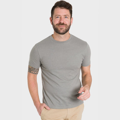 Heather Light Grey Crew Neck Tee