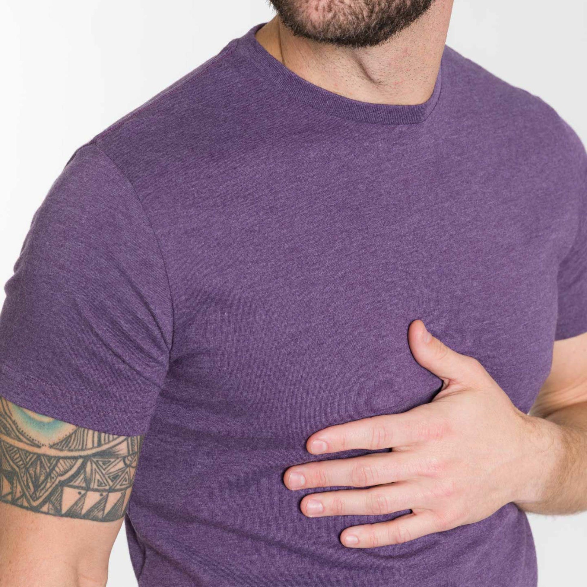 Heather Purple Crew Neck Tee