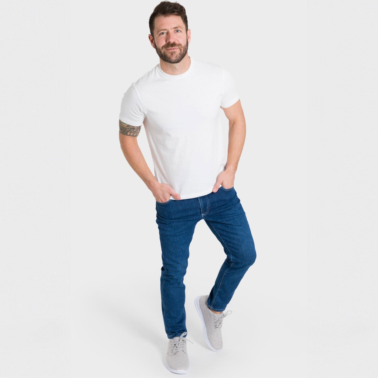 White Crew Neck Tee