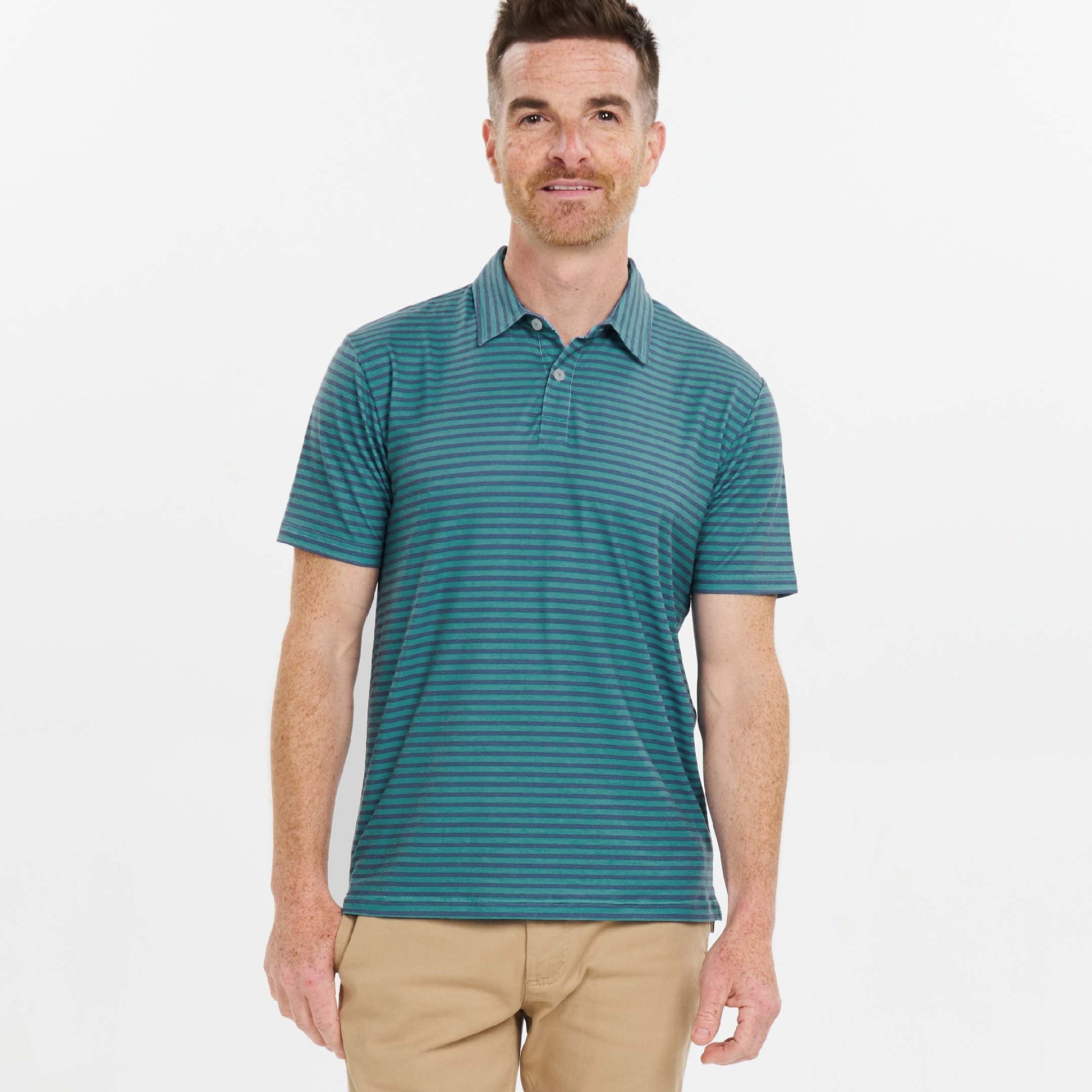 Cayman Stripes Tech Polo