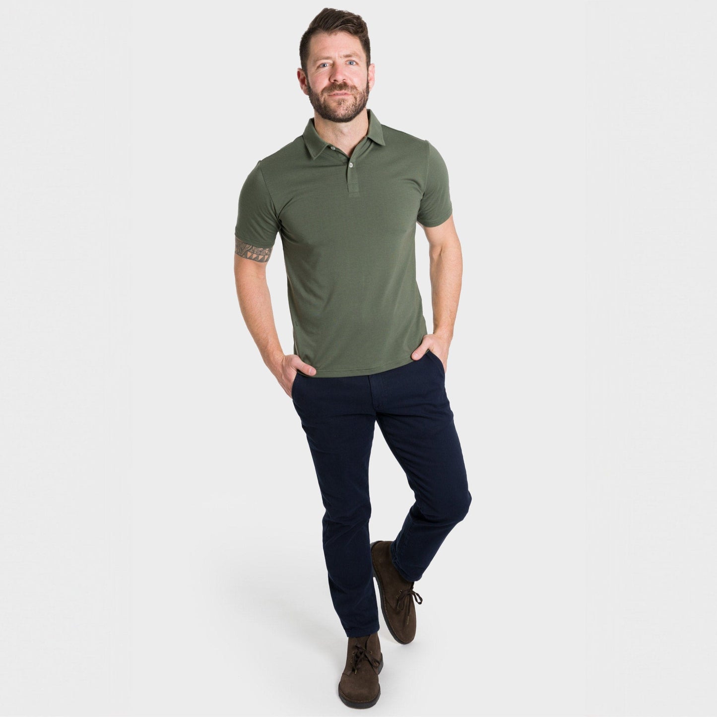 Dark Green Tech Polo