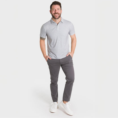 Grey Stripes Tech Polo